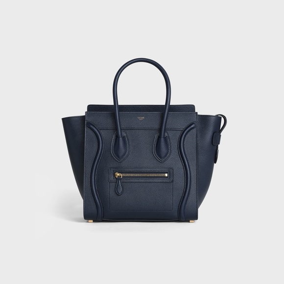 Celine Handbags - CELINE Drummed Calfskin Micro Luggage